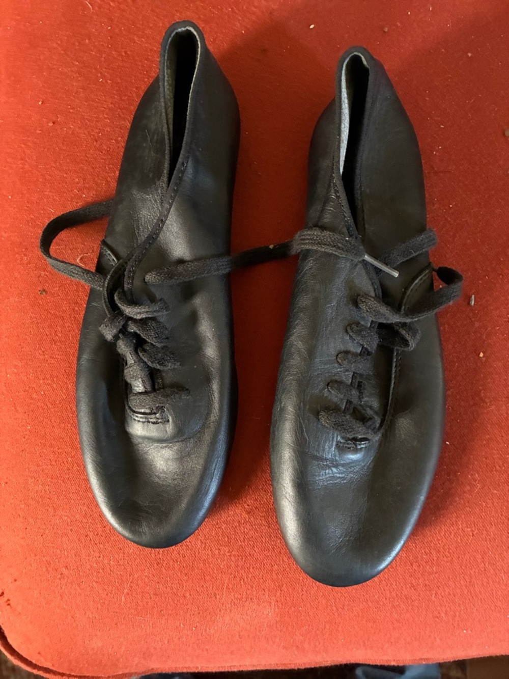 Capezio Black Lace-Up Dance Flats